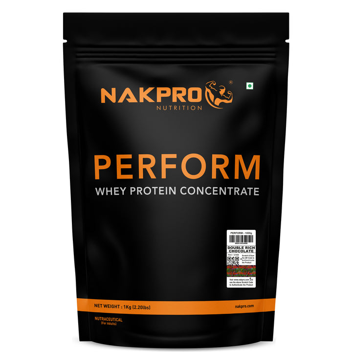 Nakpro Perform Whey Protein Concentrate | 65g Protein | Trustified Certified