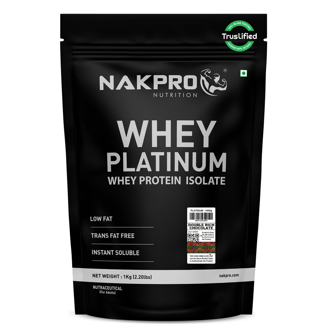 Nakpro Platinum Whey Protein Isolate | 82g Protein | Trustified Certified