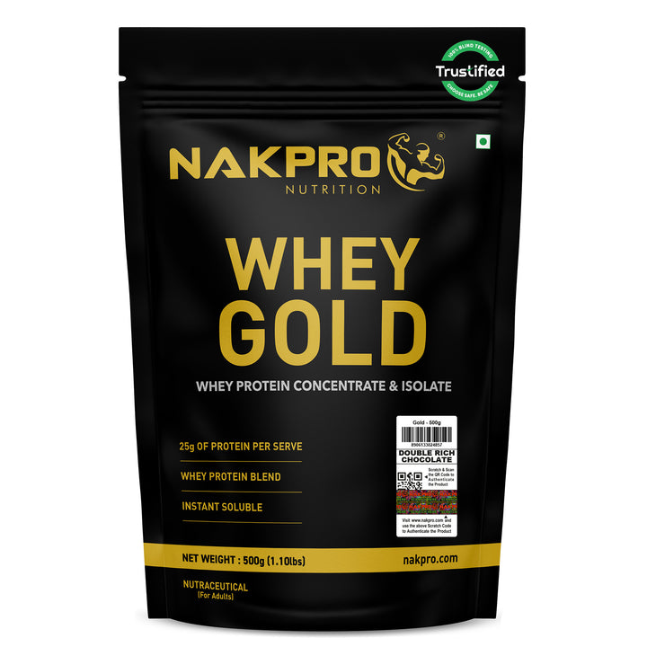 Nakpro Whey Gold Whey Protein Blend | 73g Protein | Whey Isolate & Concentrate Blend
