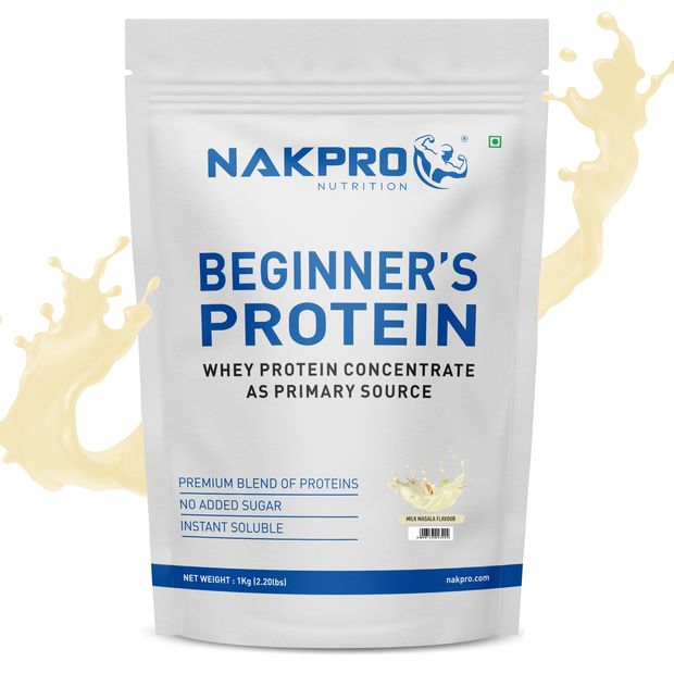 NAKPRO BEGINNER Whey Protein Concentrate Milk Masala 1Kg