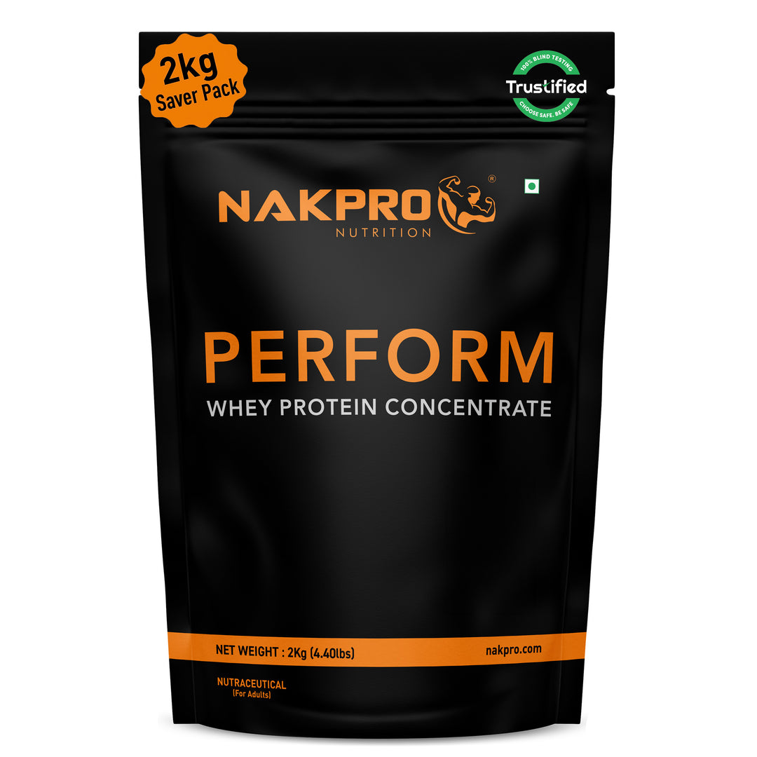 Nakpro Perform Whey Protein Concentrate | 65g Protein | Trustified Certified