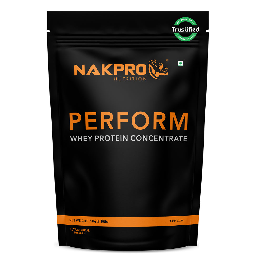Nakpro Perform Whey Protein Concentrate | 65g Protein | Trustified Certified