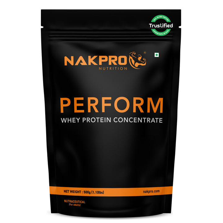 Nakpro Perform Whey Protein Concentrate | 65g Protein | Trustified Certified