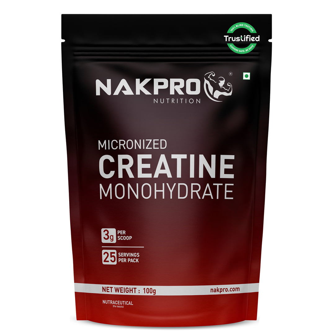Nakpro Micronized Creatine Monohydrate | Maintenance and Support muscle | Trustified Certified