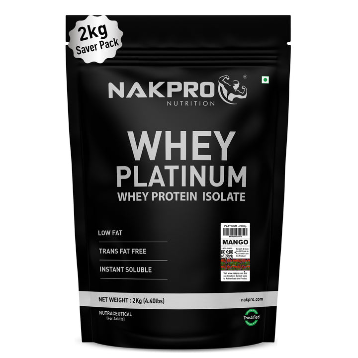 Nakpro Platinum Whey Protein Isolate | 82g Protein | Trustified Certified
