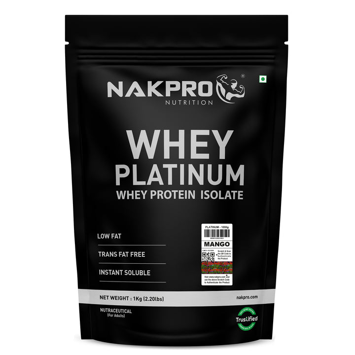 Nakpro Platinum 100% Whey Protein Isolate | 82g Protein | Trustified Certified