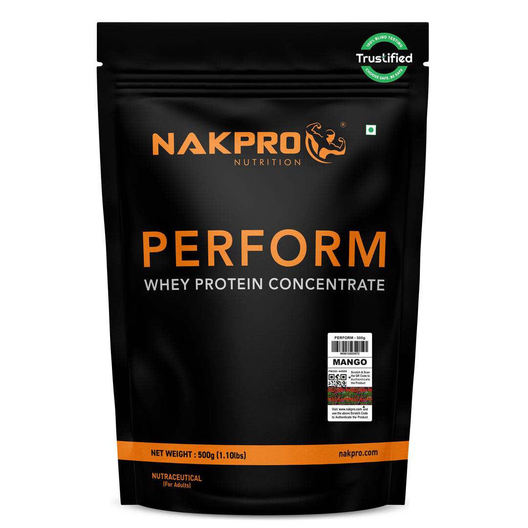 Nakpro Perform Whey Protein Concentrate | 65g Protein | Trustified Certified