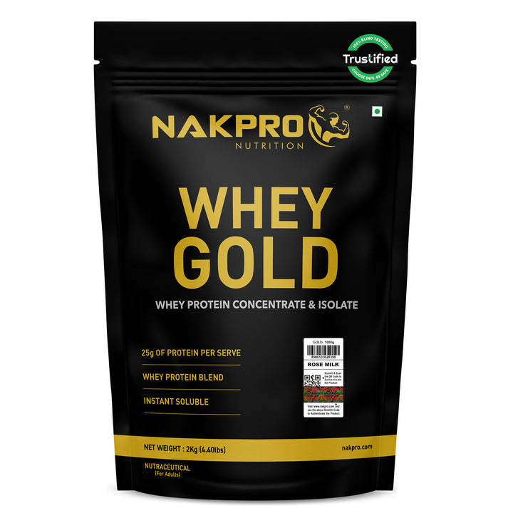 Nakpro Whey Gold Whey Protein Blend | 73g Protein | Whey Isolate & Concentrate Blend
