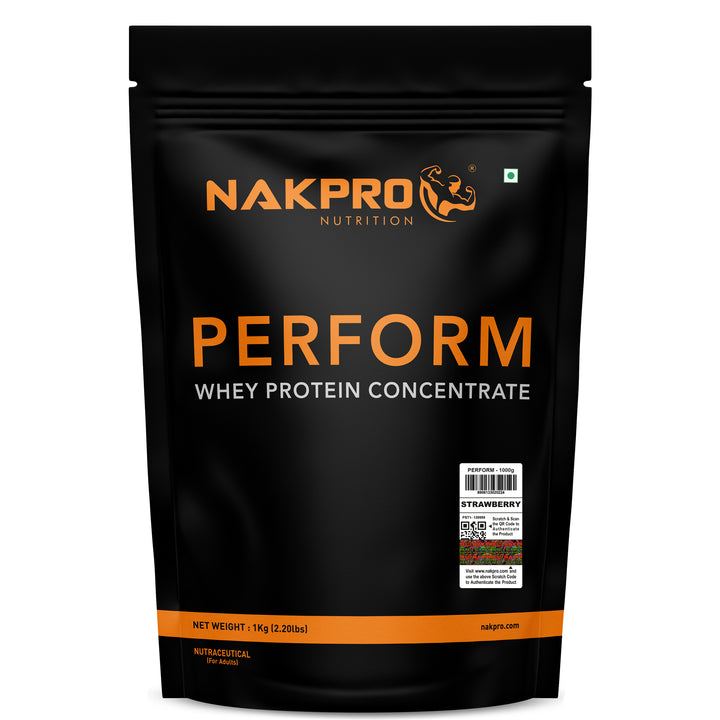 Nakpro Perform Whey Protein Concentrate | 65g Protein | Trustified Certified
