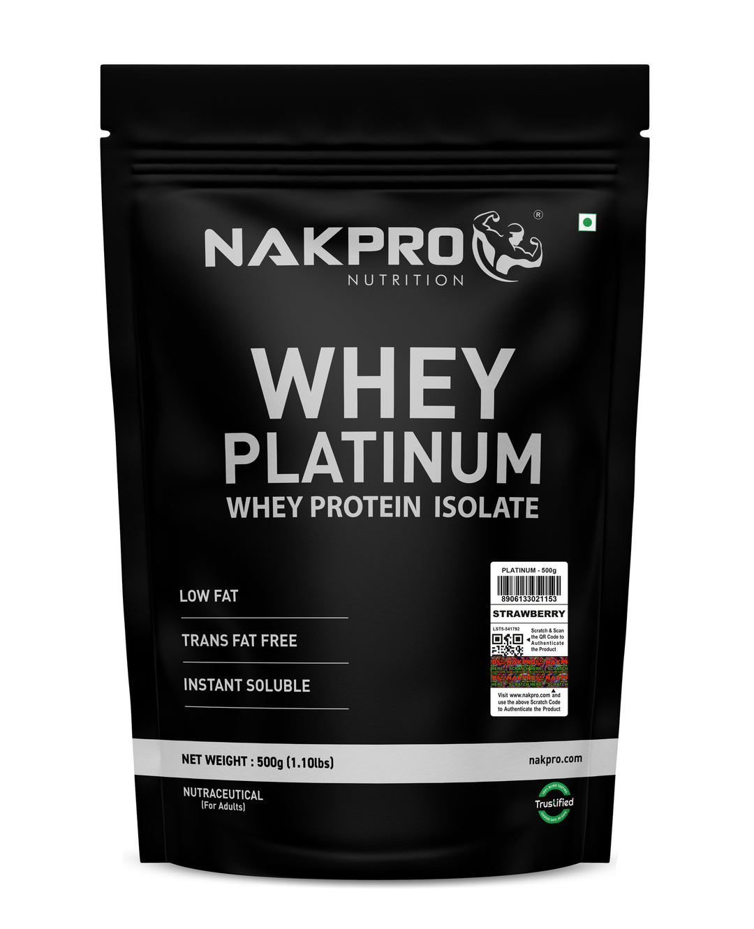 Nakpro Platinum 100% Whey Protein Isolate | 82g Protein | Trustified Certified