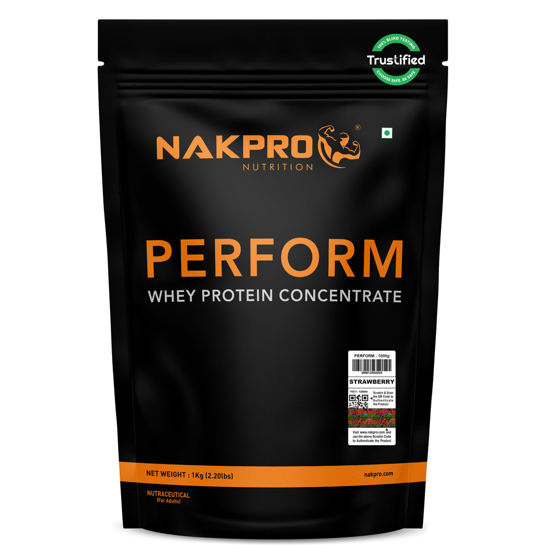 Nakpro Perform Whey Protein Concentrate | 65g Protein | Trustified Certified