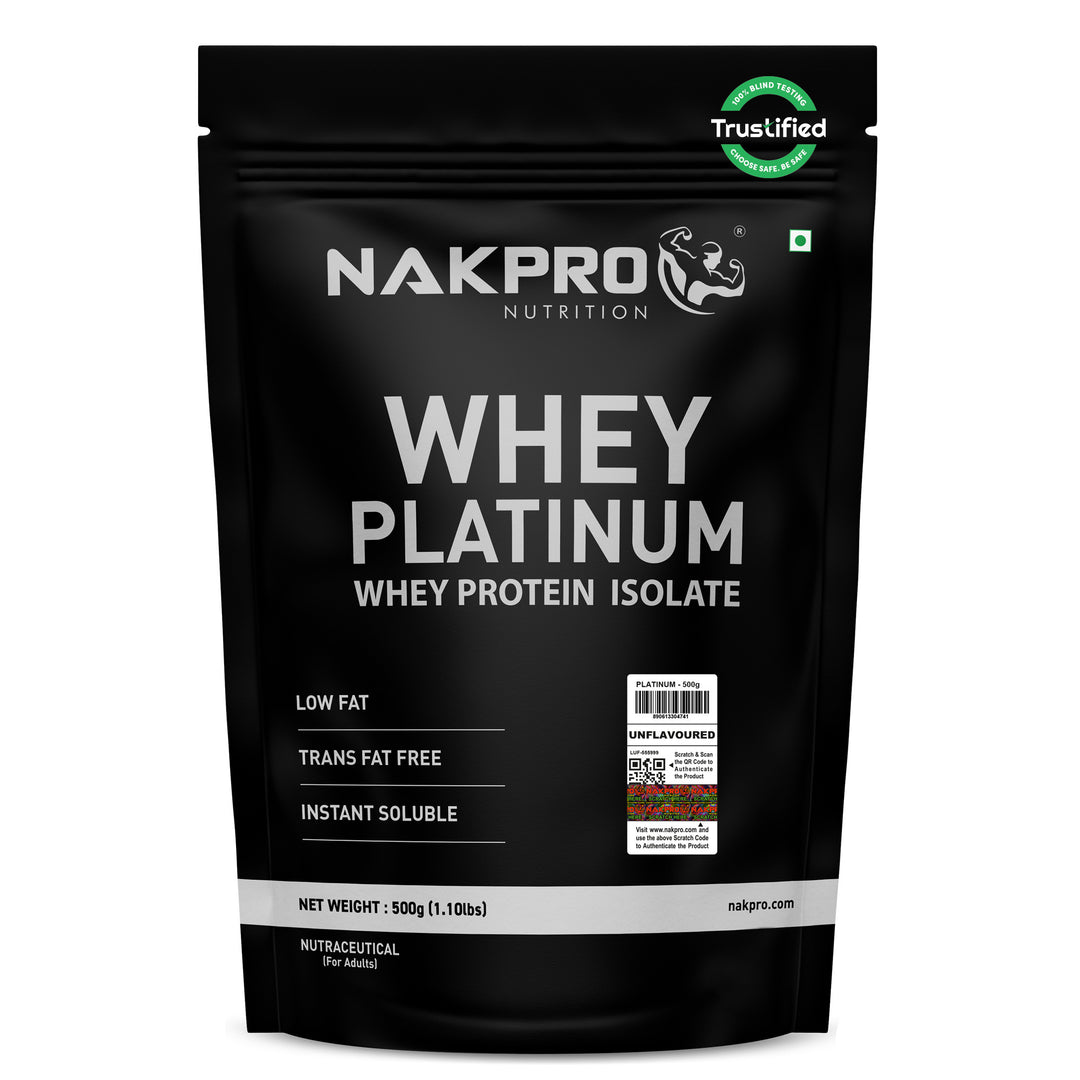 Nakpro Platinum Whey Protein Isolate | 82g Protein | Trustified Certified