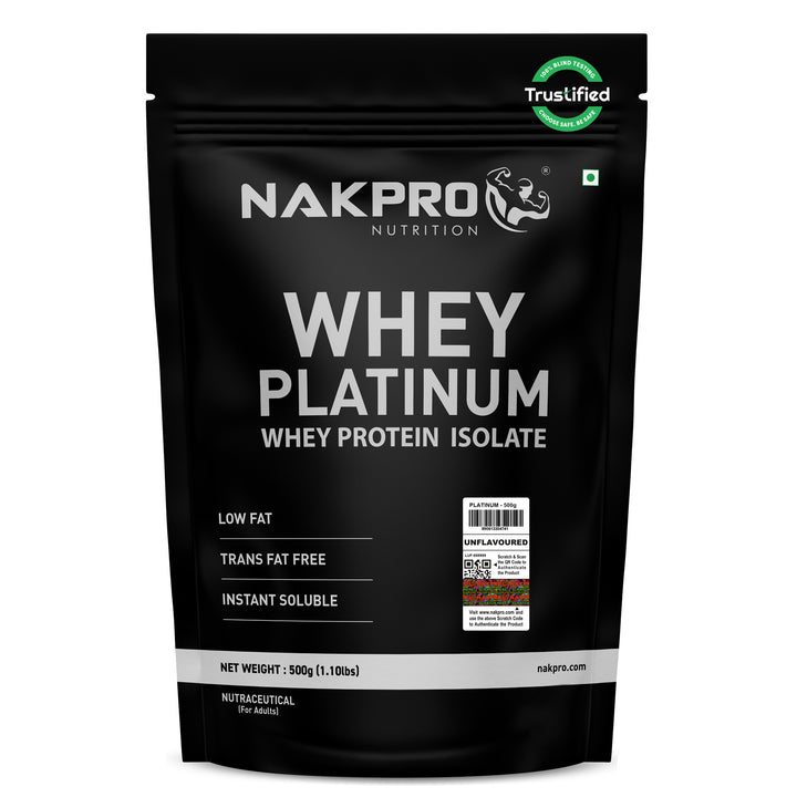 Nakpro Platinum Whey Protein Isolate | 82g Protein | Trustified Certified