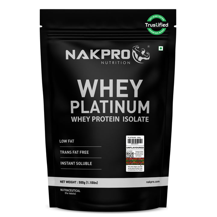 Nakpro Platinum Whey Protein Isolate | 82g Protein | Trustified Certified