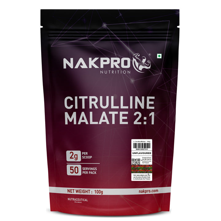 Nakpro Citrulline Malate | Amino Acid Supplement | Exercise Performance Support