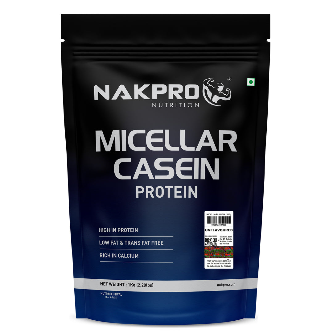 Nakpro Micellar Casein Protein Powder | 80g Protein | Slow Release Protein