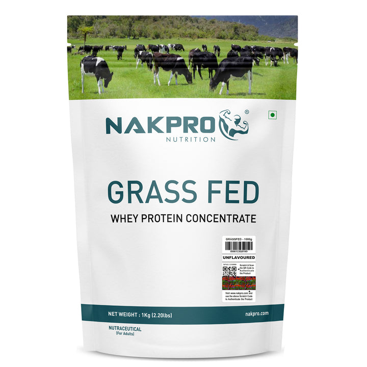 Nakpro Grass Fed Raw Whey Protein Concentrate | 80g Protein | Clean Unflavored Whey Protein