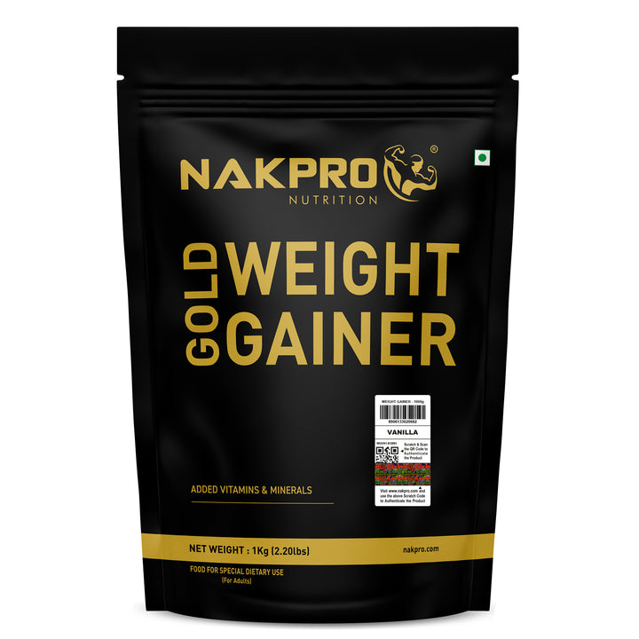 Nakpro Gold Weight Gainer | 79g Carbs | Added Vitamins & Minerals