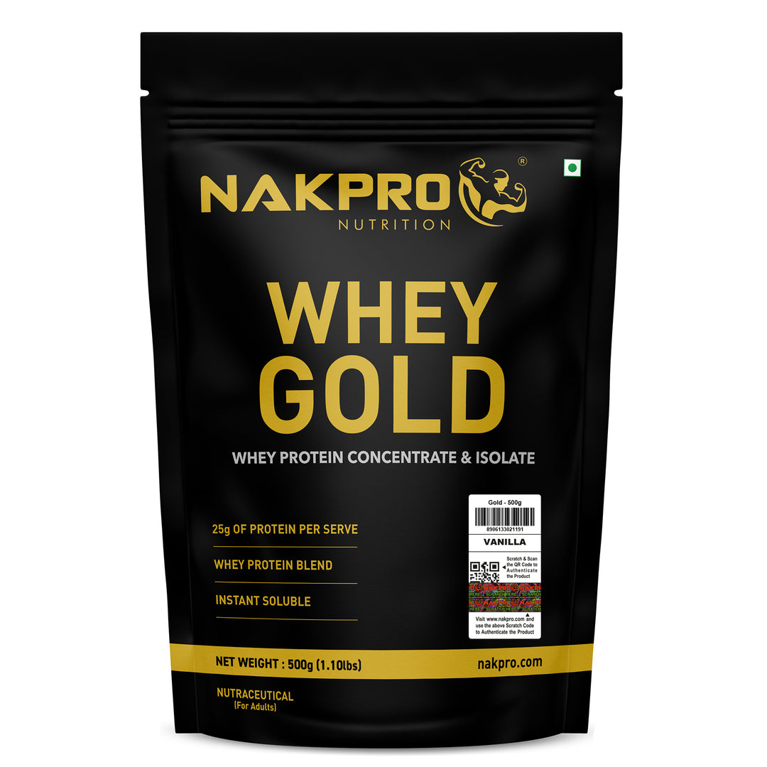 Nakpro Whey Gold Whey Protein Blend | 73g Protein | Whey Isolate & Concentrate Blend