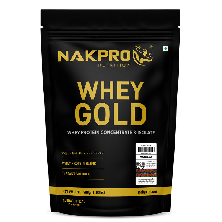 Nakpro Whey Gold Whey Protein Blend | 73g Protein | Whey Isolate & Concentrate Blend