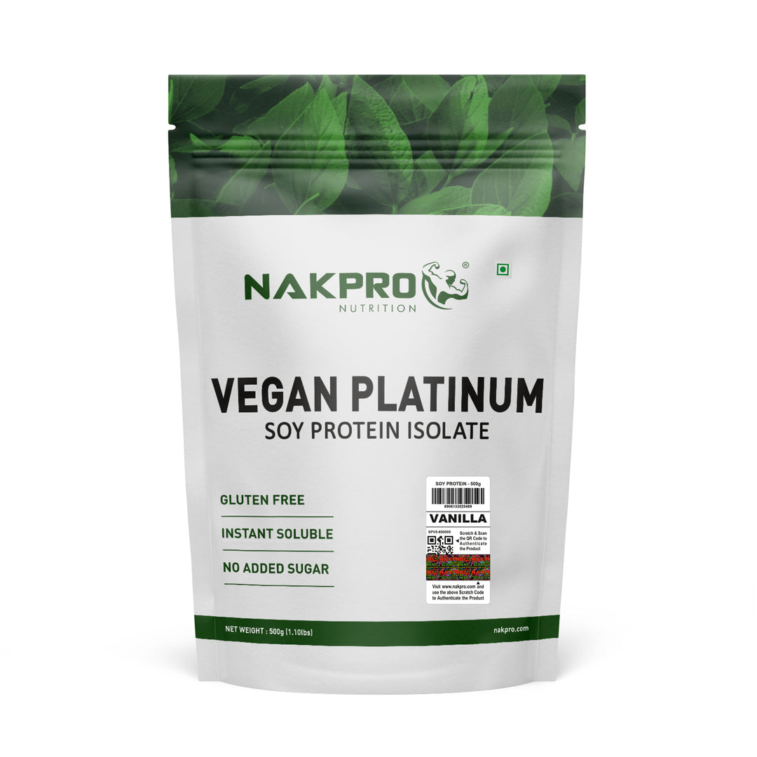 Nakpro Platinum Soy Protein Isolate | 84g Protein | Plant based Protein