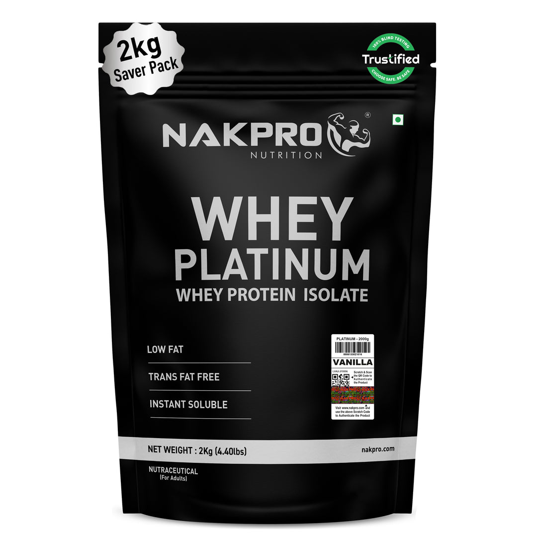 Nakpro Platinum Whey Protein Isolate | 82g Protein | Trustified Certified