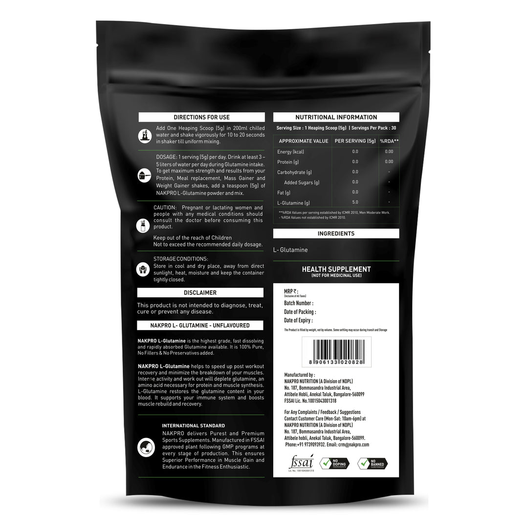 L-Glutamine | Essential Amino Acid (Unflavoured)