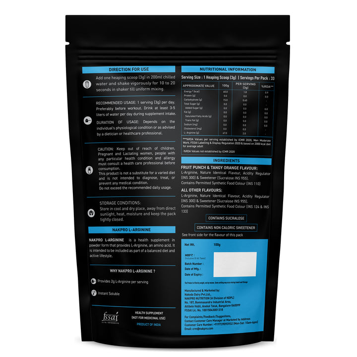 Nakpro L-Arginine | Amino Acid Powder