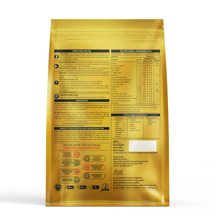 Wheyzyme Whey Protein Blend with Digestive Enzyme
