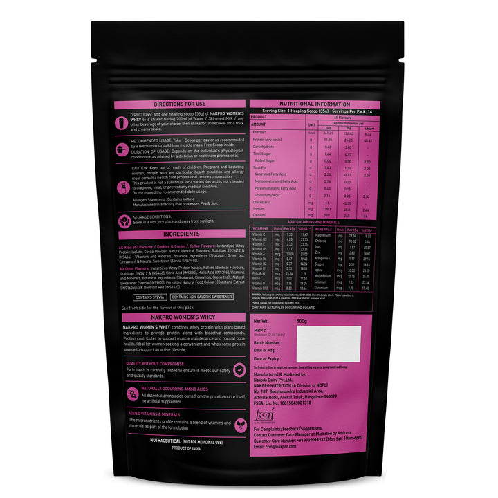 Nakpro Women’s Whey Protein Isolate | 75g Protein | With Biotin & Herbal Extracts