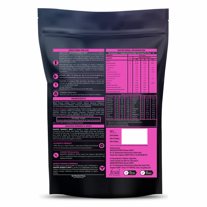 NAKPRO WOMEN'S WHEY PROTEIN