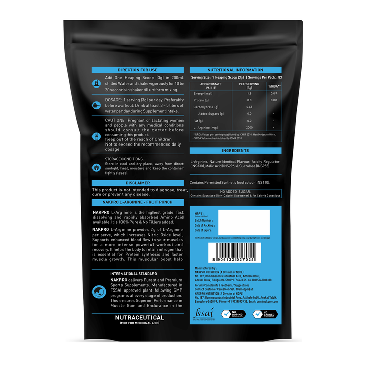 Nakpro L-Arginine | Amino Acid Powder