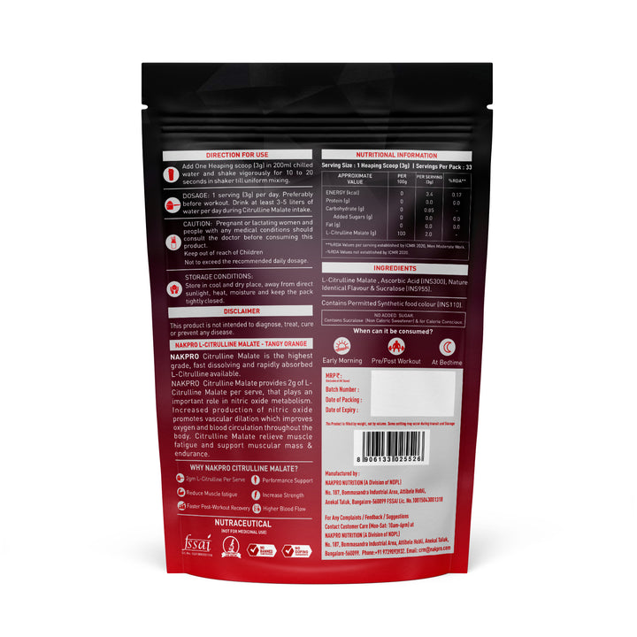 NAKPRO CITRULLINE MALATE POWDER