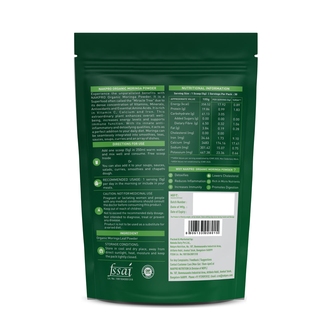 organic moringa powder