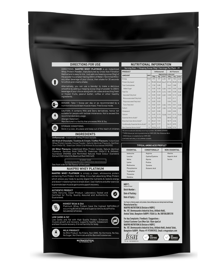 Platinum 100% Whey Protein Isolate