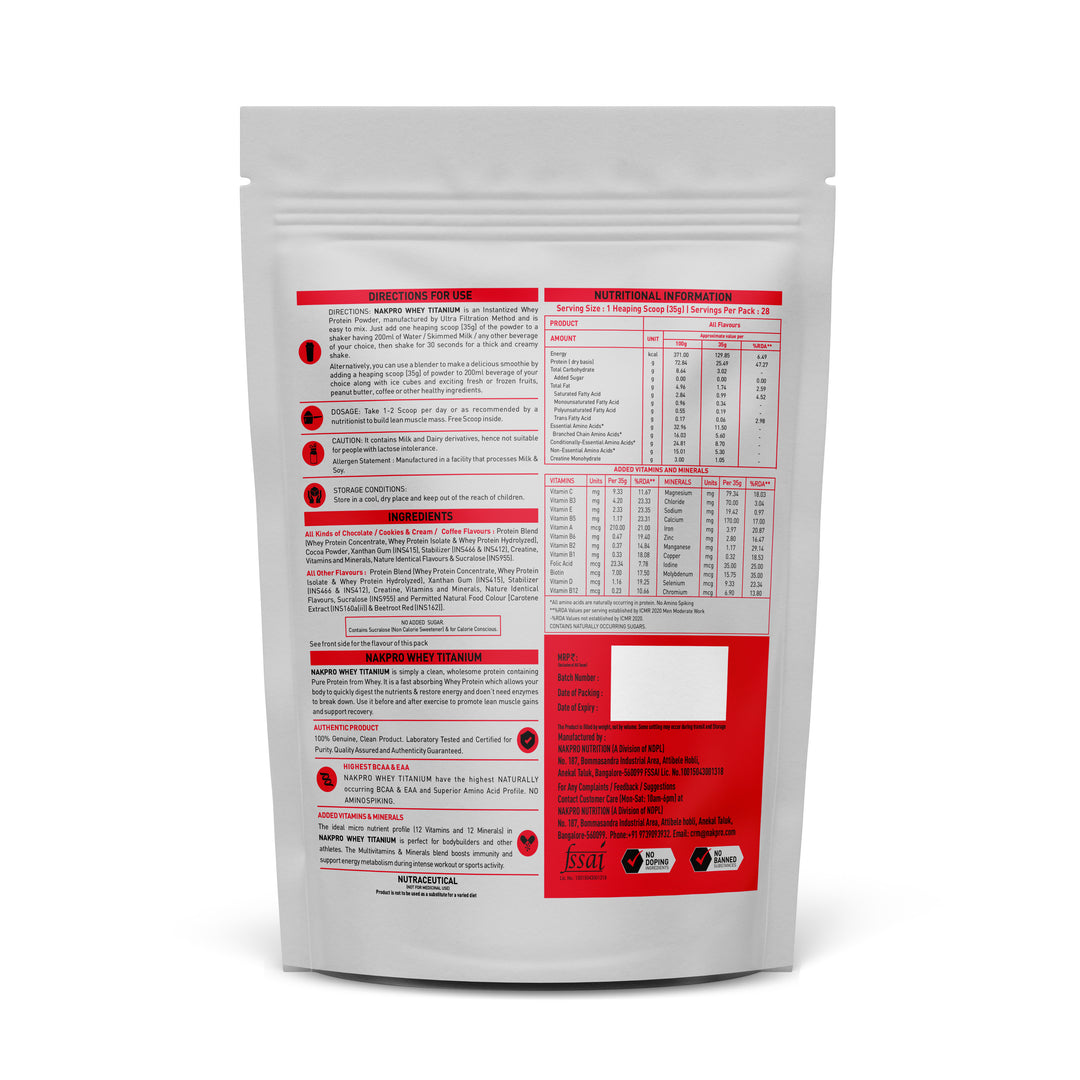 NAKPRO WHEY TITANIUM TRI-BLEND PROTEIN