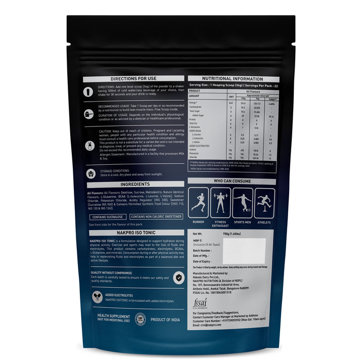 Nakpro ISO Tonic | Electrolytes Powder | Hydration & Performance Support
