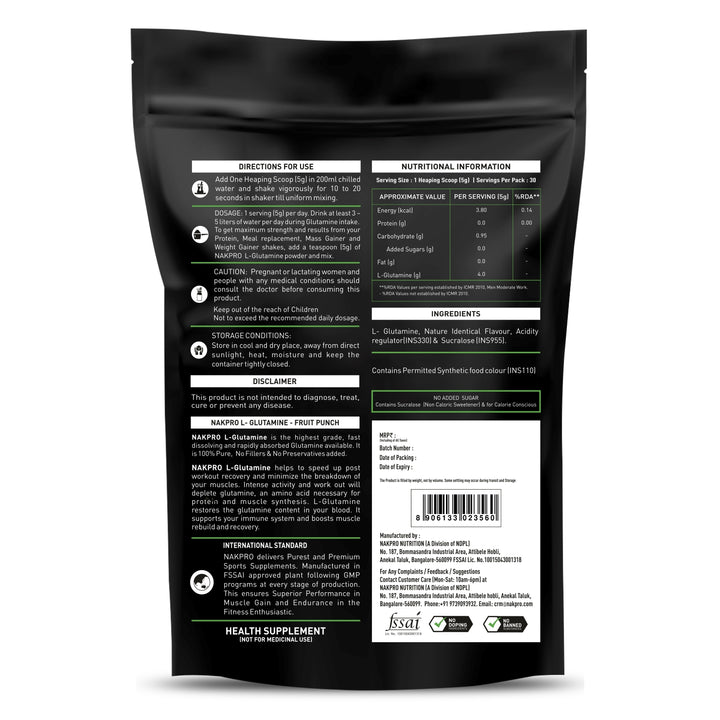 NAKPRO L-GLUTAMINE POWDER