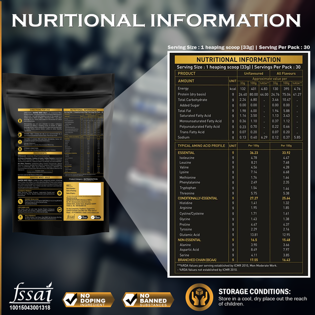 NAKPRO WHEY GOLD CHOCOLATE 500G