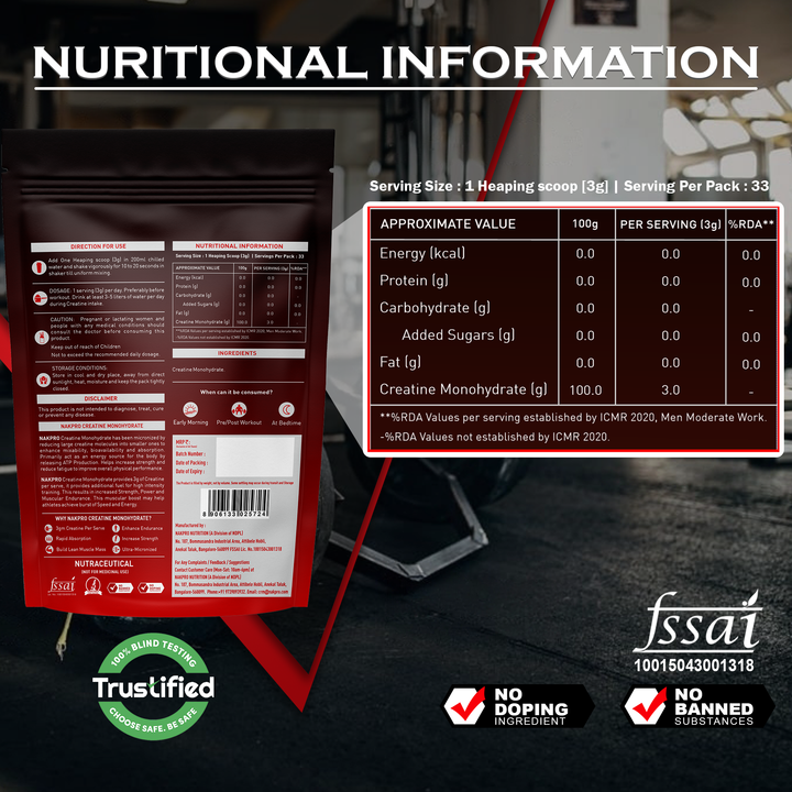 creatine nutritional information