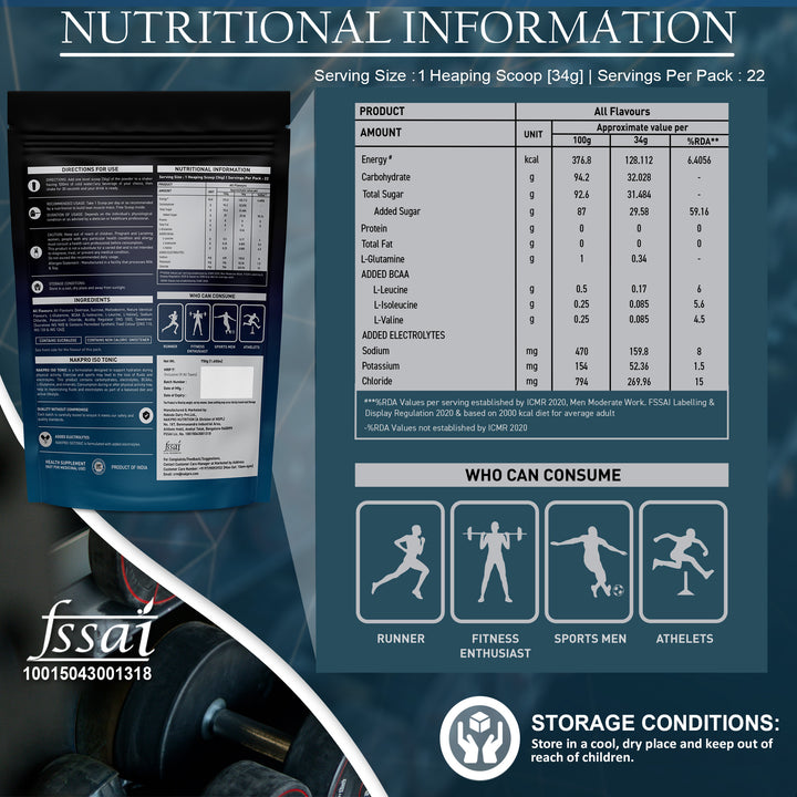 Nakpro ISO Tonic | Electrolytes Powder | Hydration & Performance Support