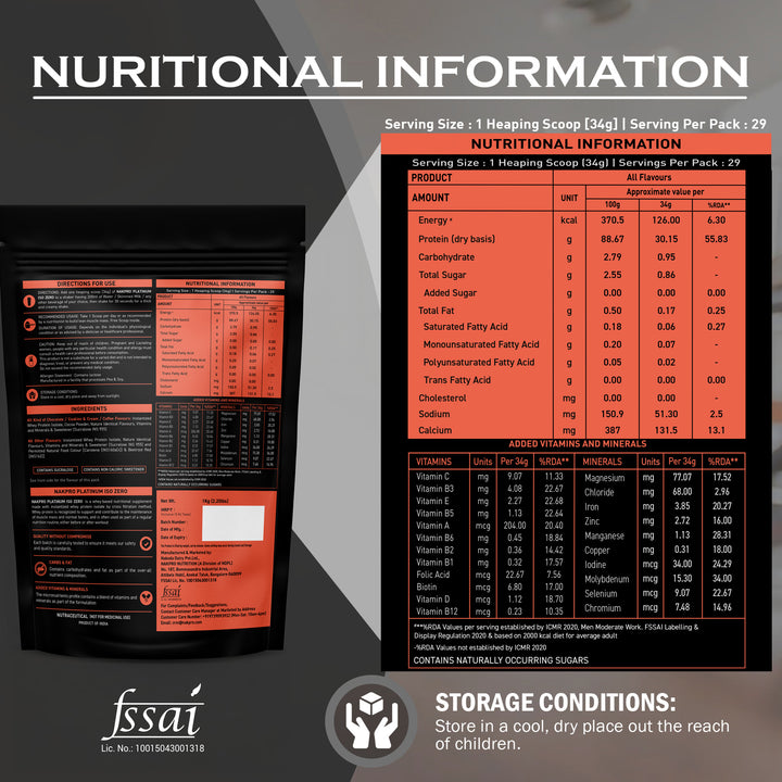 Nakpro Platinum ISO Zero Whey Protein Isolate | 89g Protein