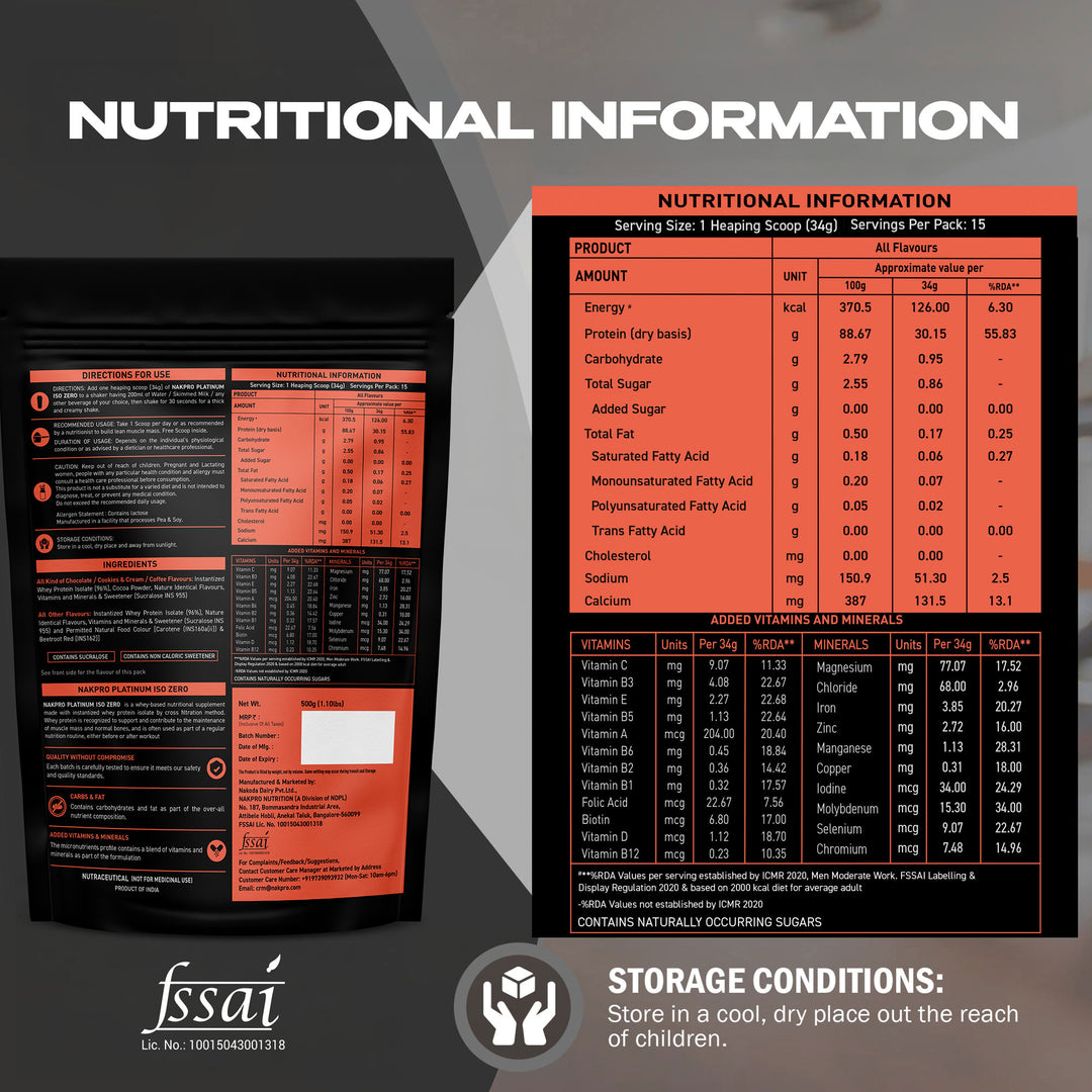 Nakpro Platinum ISO Zero Whey Protein Isolate | 89g Protein