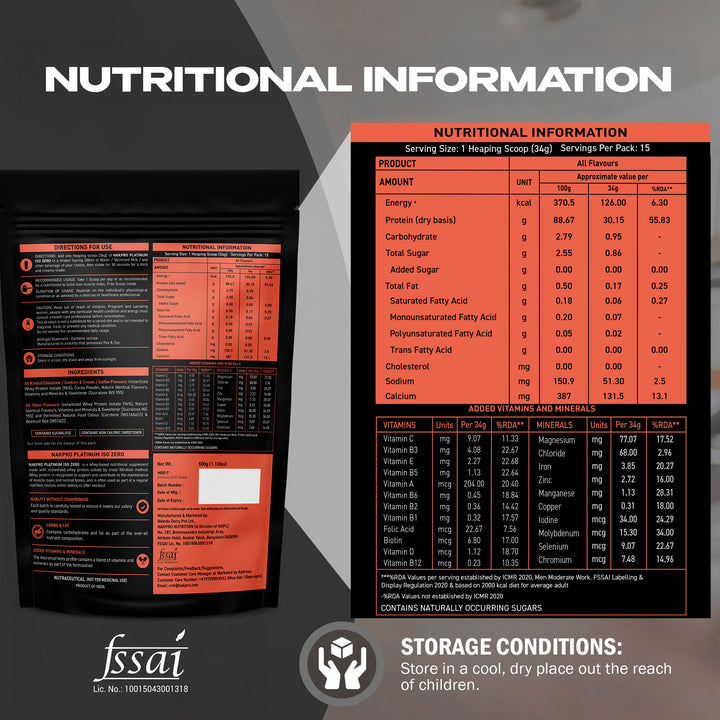 Nakpro Platinum ISO Zero Whey Protein Isolate | 89g Protein