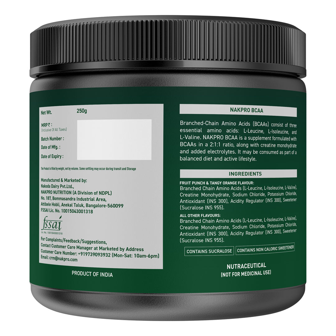 Nakpro BCAA Powder | Amino Acid | Supports workout performance