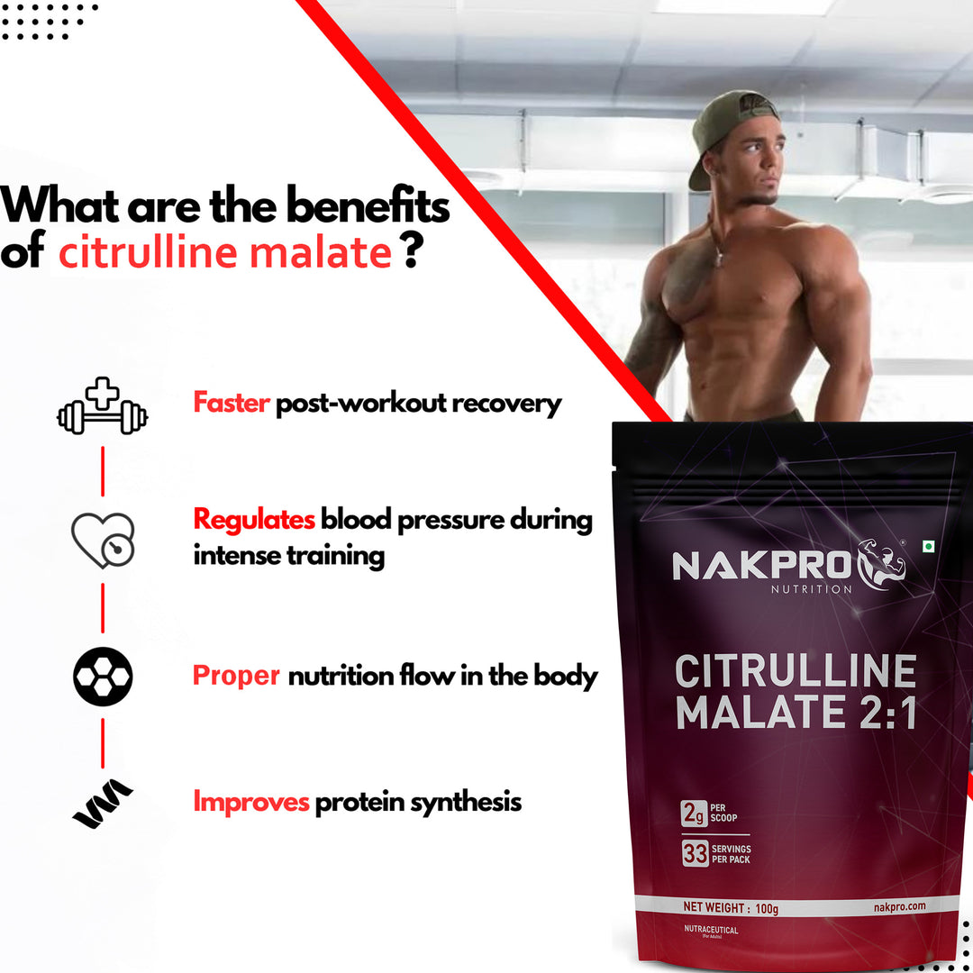 Nakpro Citrulline Malate | Amino Acid Supplement | Exercise Performance Support