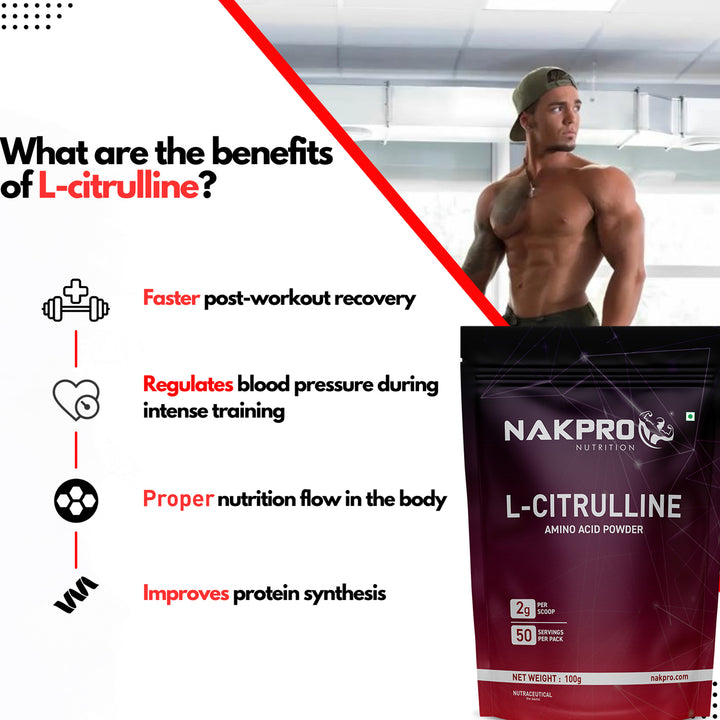 Nakpro L-Citrulline | Amino Acid | Promotes Muscle Power & Energy