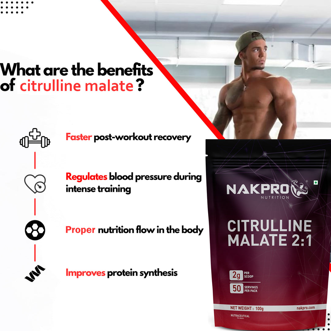 Nakpro Citrulline Malate | Amino Acid Supplement | Exercise Performance Support