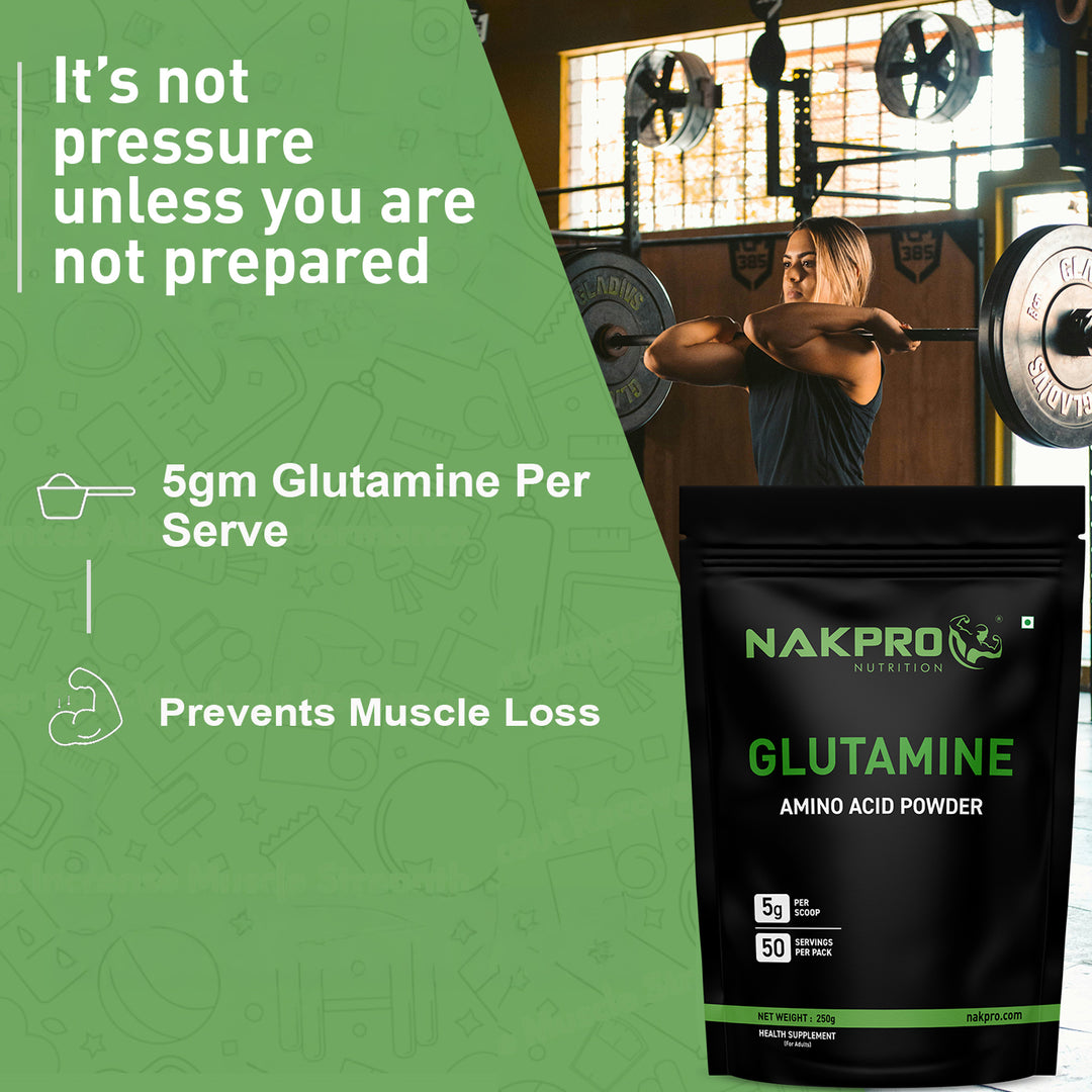 Nakpro L-Glutamine | Amino Acid for Muscle Recovery & Growth