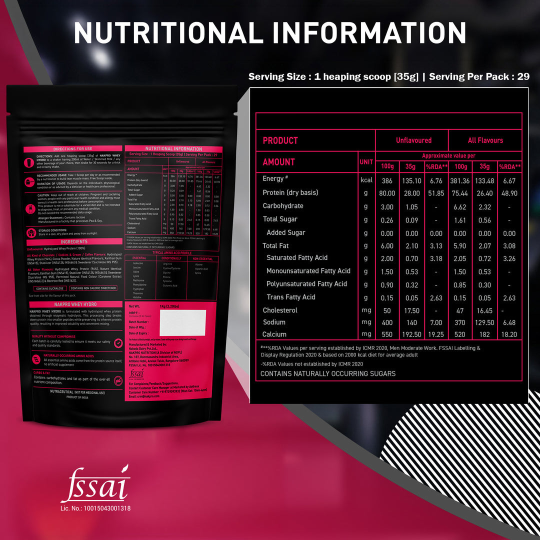 Nakpro Whey Hydro Whey Protein Hydrolysate | 75g Protein